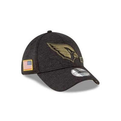 Black Arizona Cardinals Hat - New Era NFL Salute To Service 39THIRTY Stretch Fit Caps USA6295378